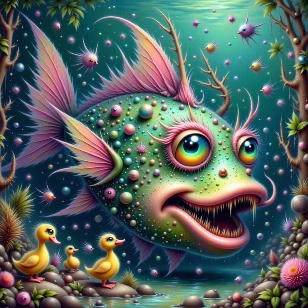 Bunny Bay Sea Monster: A Whimsical Cove Scene