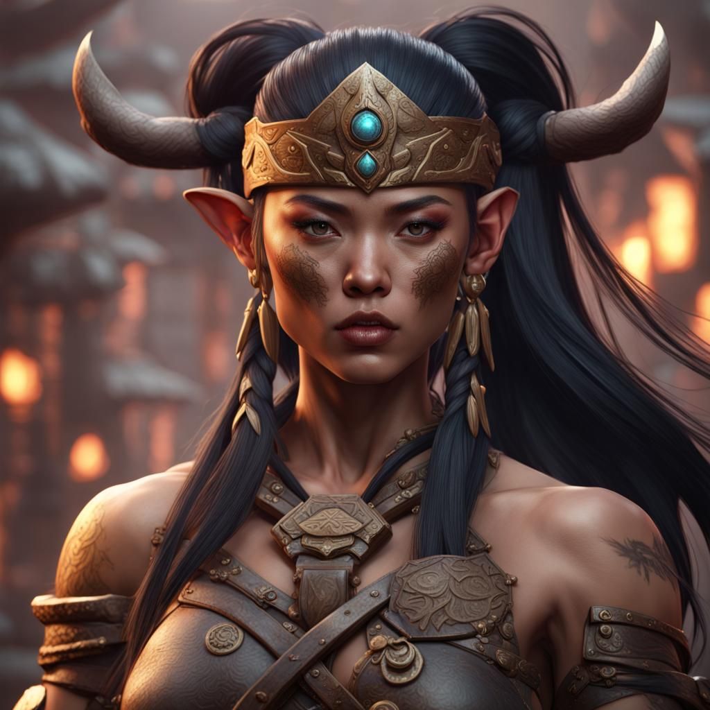 Yuan-ti Barbarian Character Art for D&D