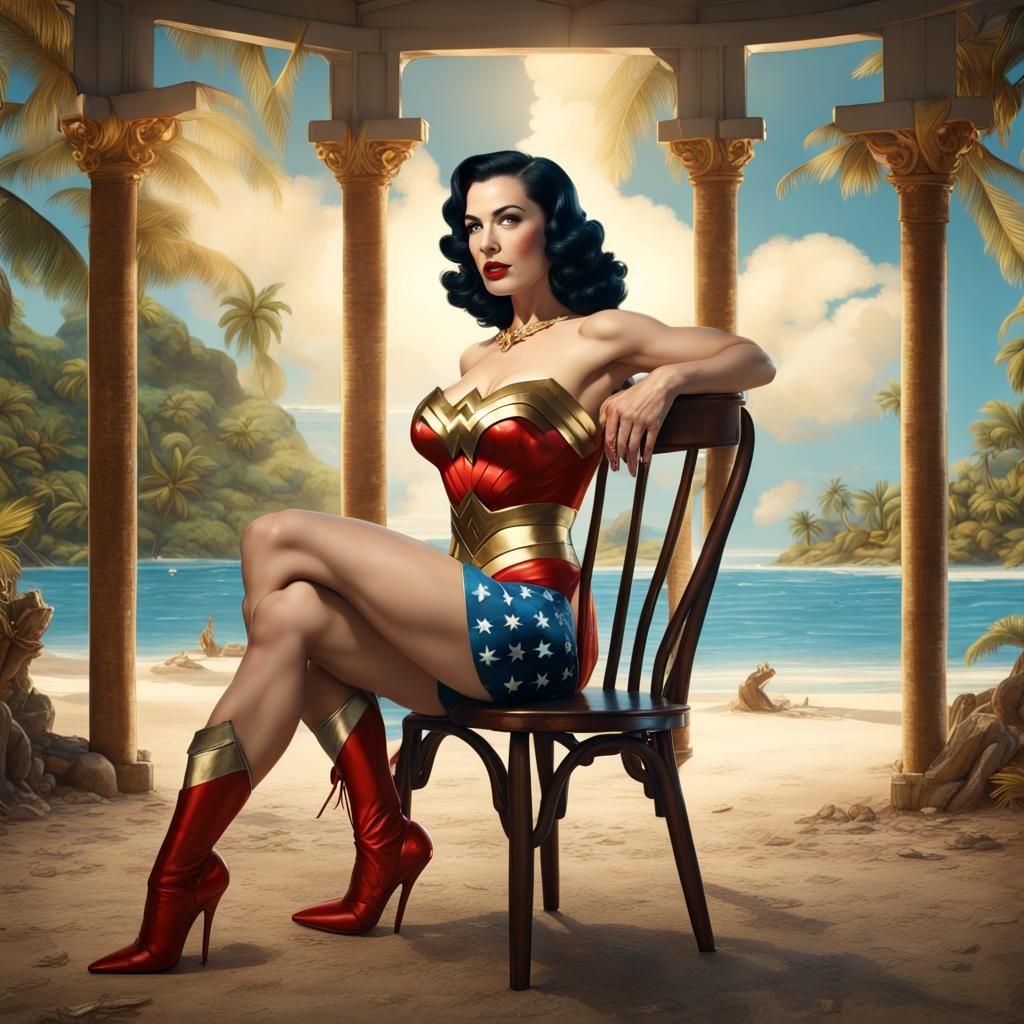 Wonder Woman on Paradise Island