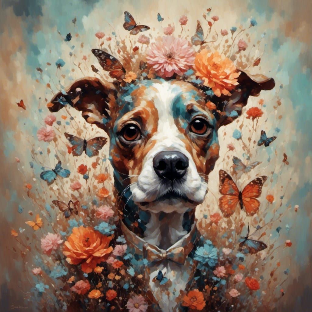 Surreal Pet Portrait in Soft Style