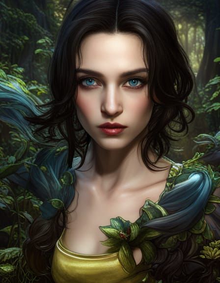Gaia in Forest: Baroque Fantasy Portrait