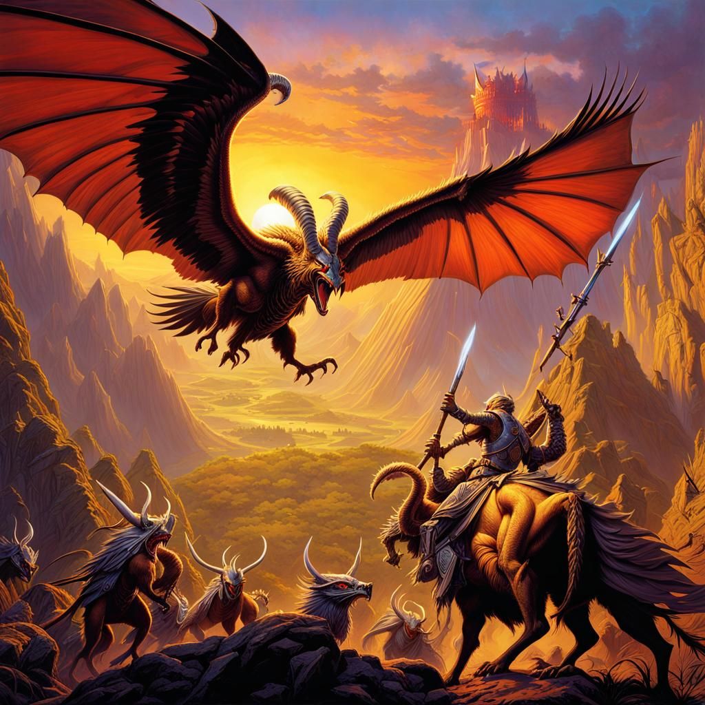 Epic Battle: Horned Demons vs Mountain Vultures