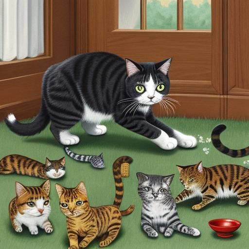 Cats and Their Hobbies: An AI Interpretation