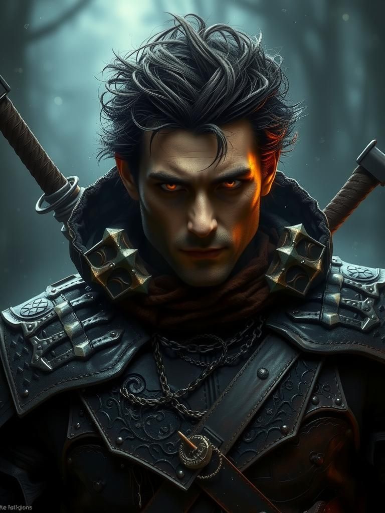 Majestic Vampire Ranger in Art Nouveau Style