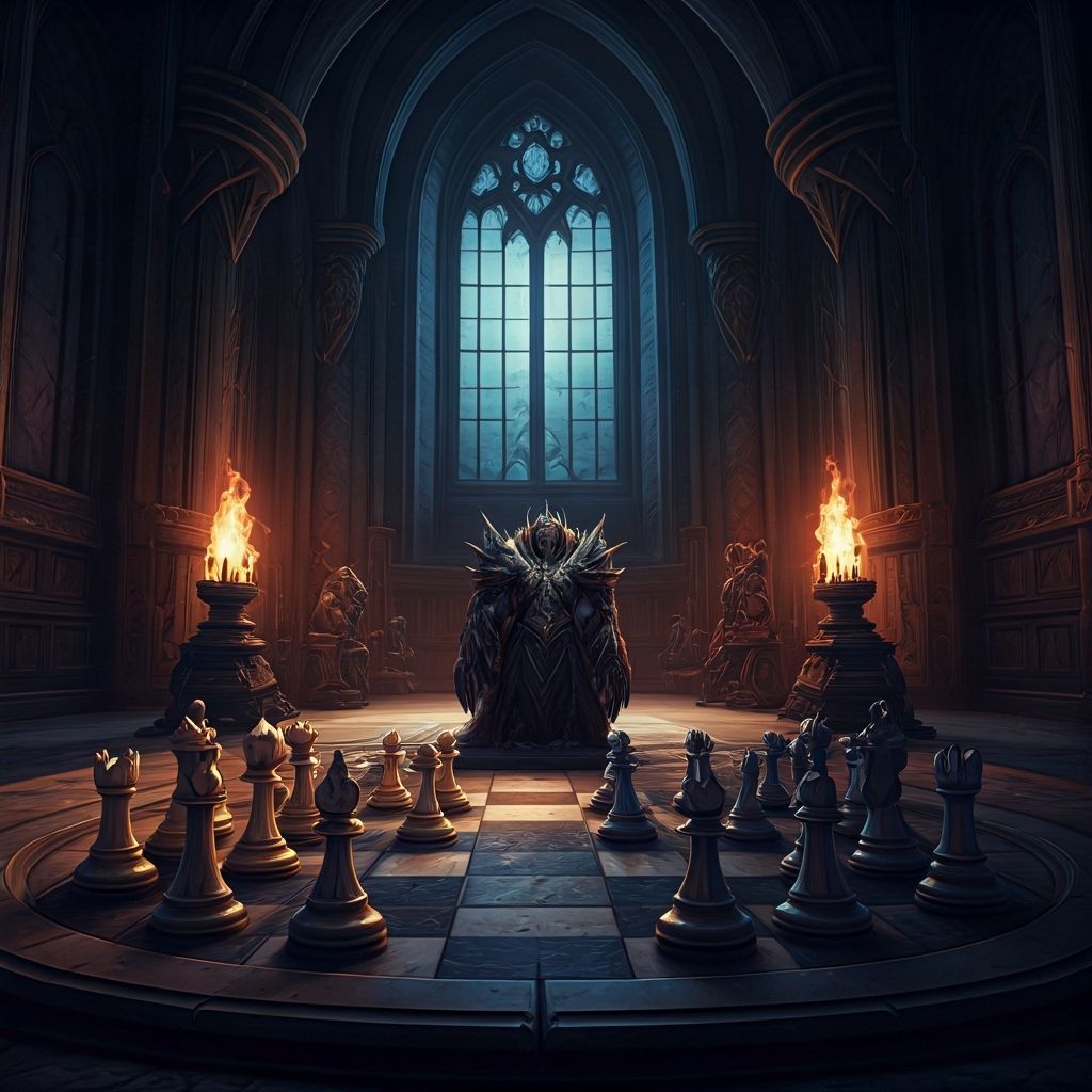 WoW Karazhan Chess Event: Epic 3D Game Scene