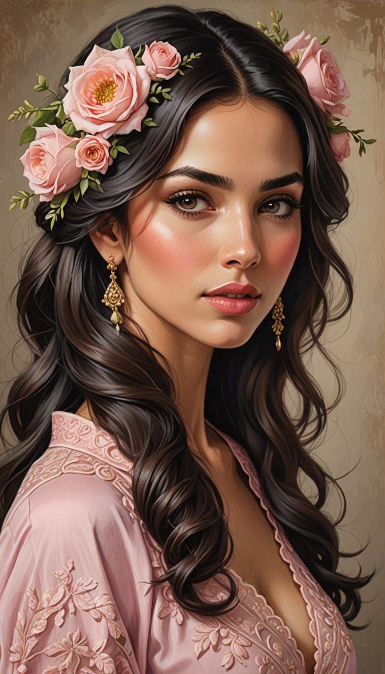 Feminine Beauty: An AI Generated Image