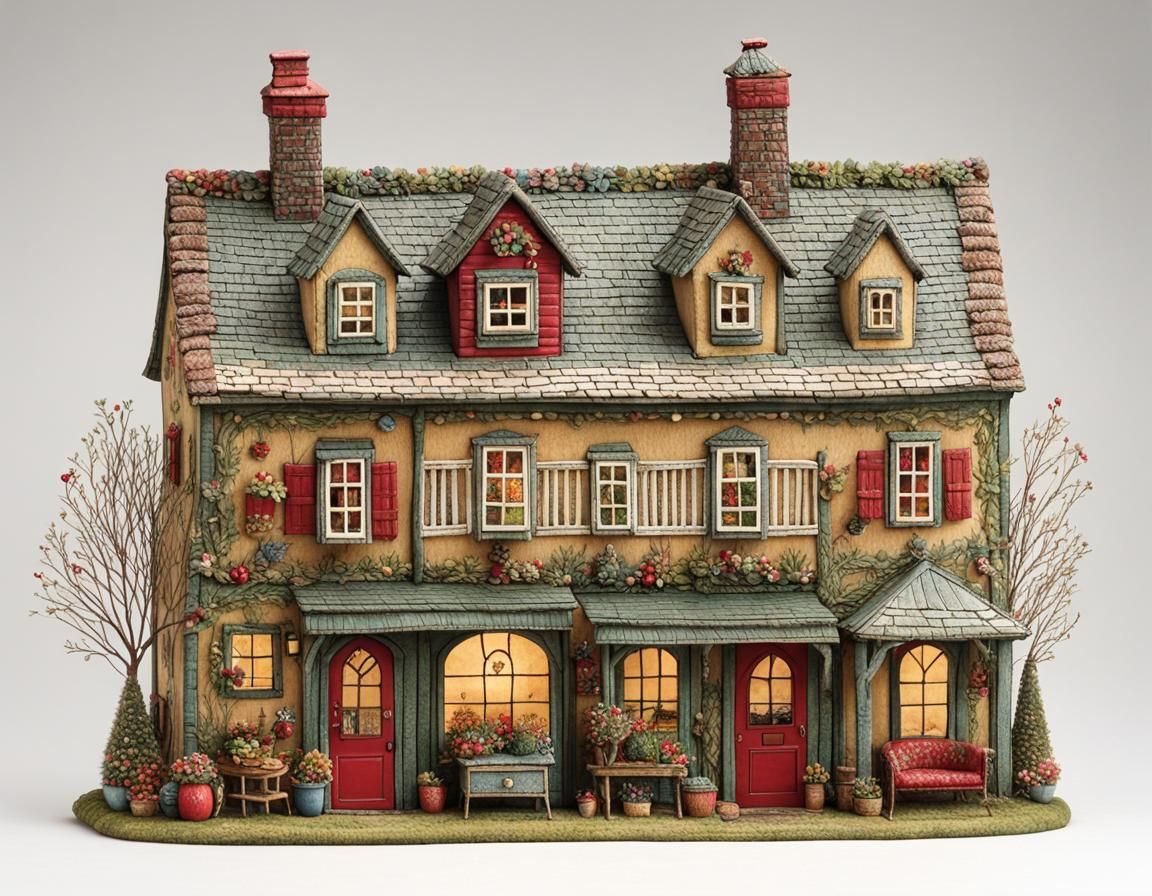 Intricate Cozy Home Illustration in Storybook Style