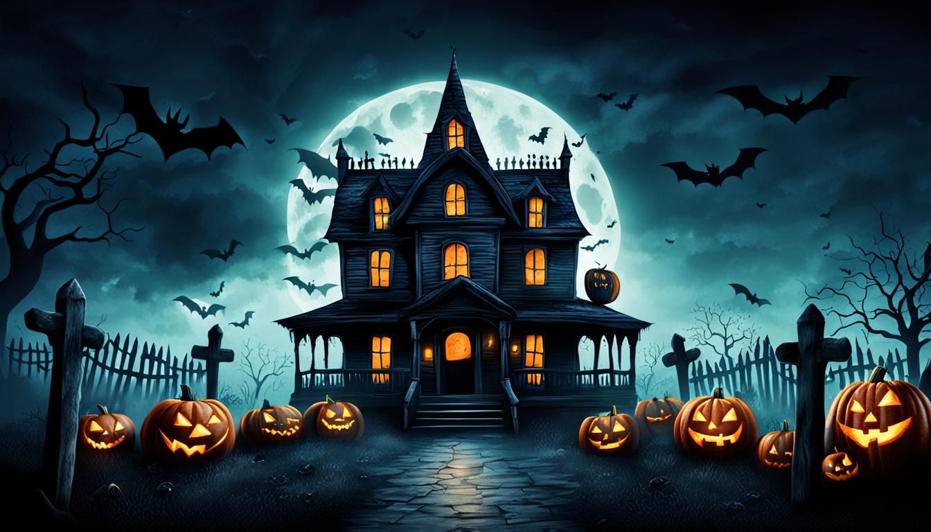 Scary Halloween Image Generated by AI