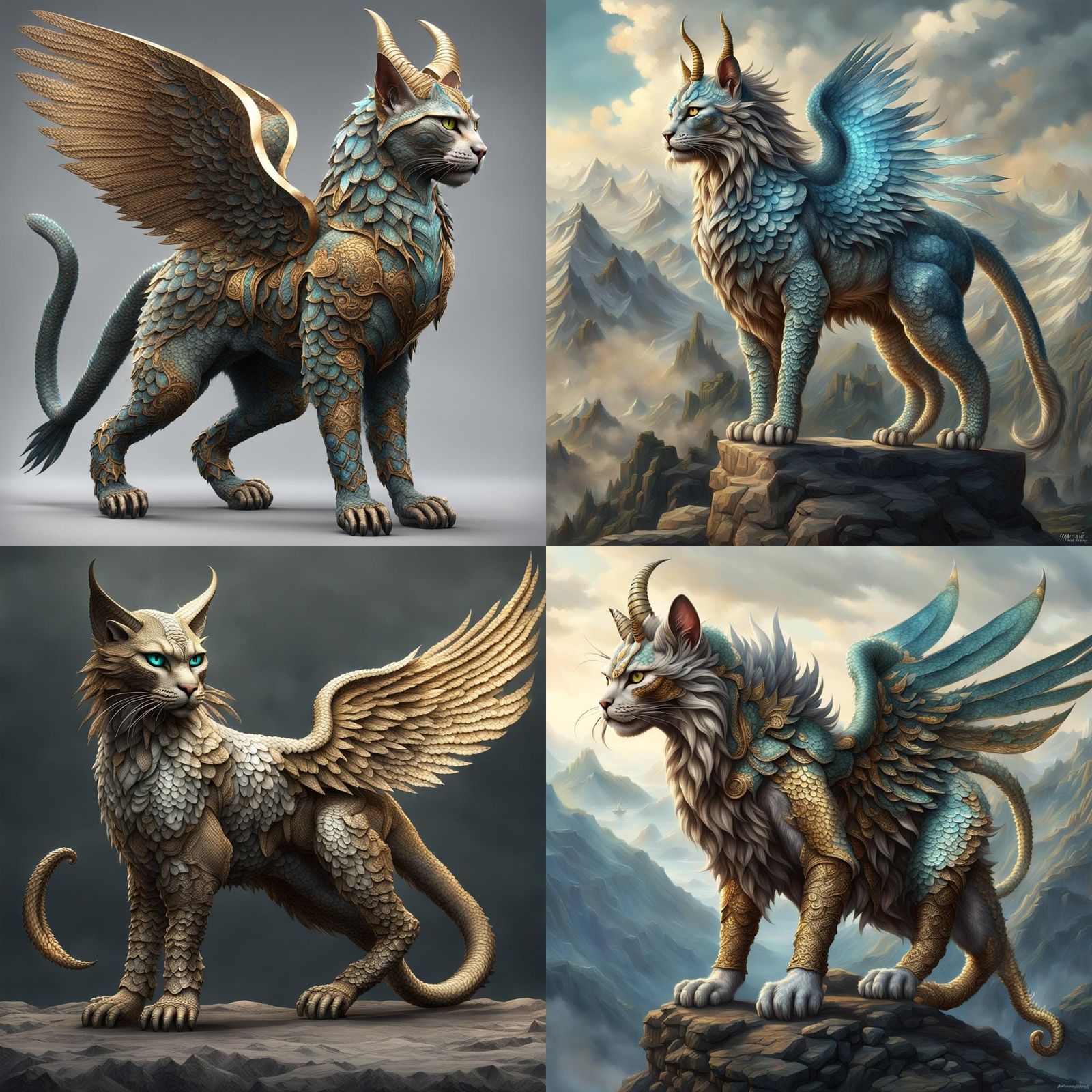 A cat like human with two legs, transforming into a mythical...