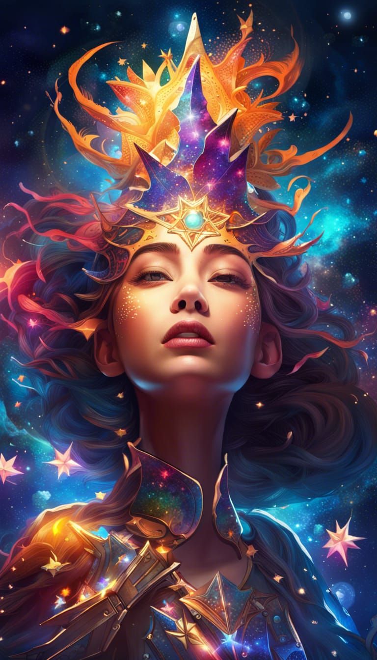 Fantasy Kingdom Floating Among the Stars