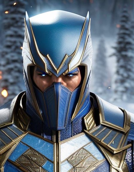 Sub-Zero from Mortal Kombat: Hyperrealistic Ice Ninja