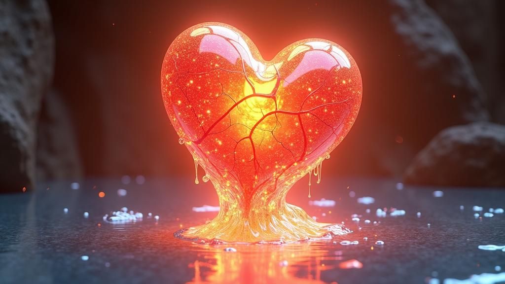Radiant 3D Heart Overflowing with Love