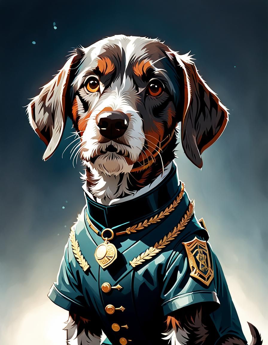 Judge German Wirehaired Pointer Digital Art