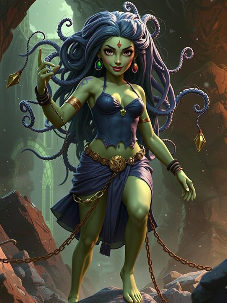Medusa as Pixar-Style Character