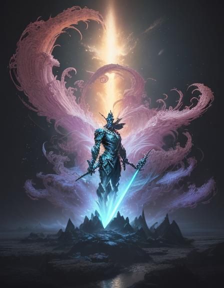 Heroic Cultivator in Fantasy Landscape, 8K Render