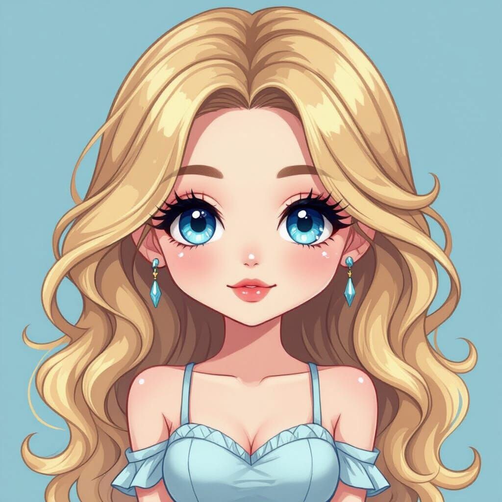 Chibi Blonde Female Character Twitch Emote