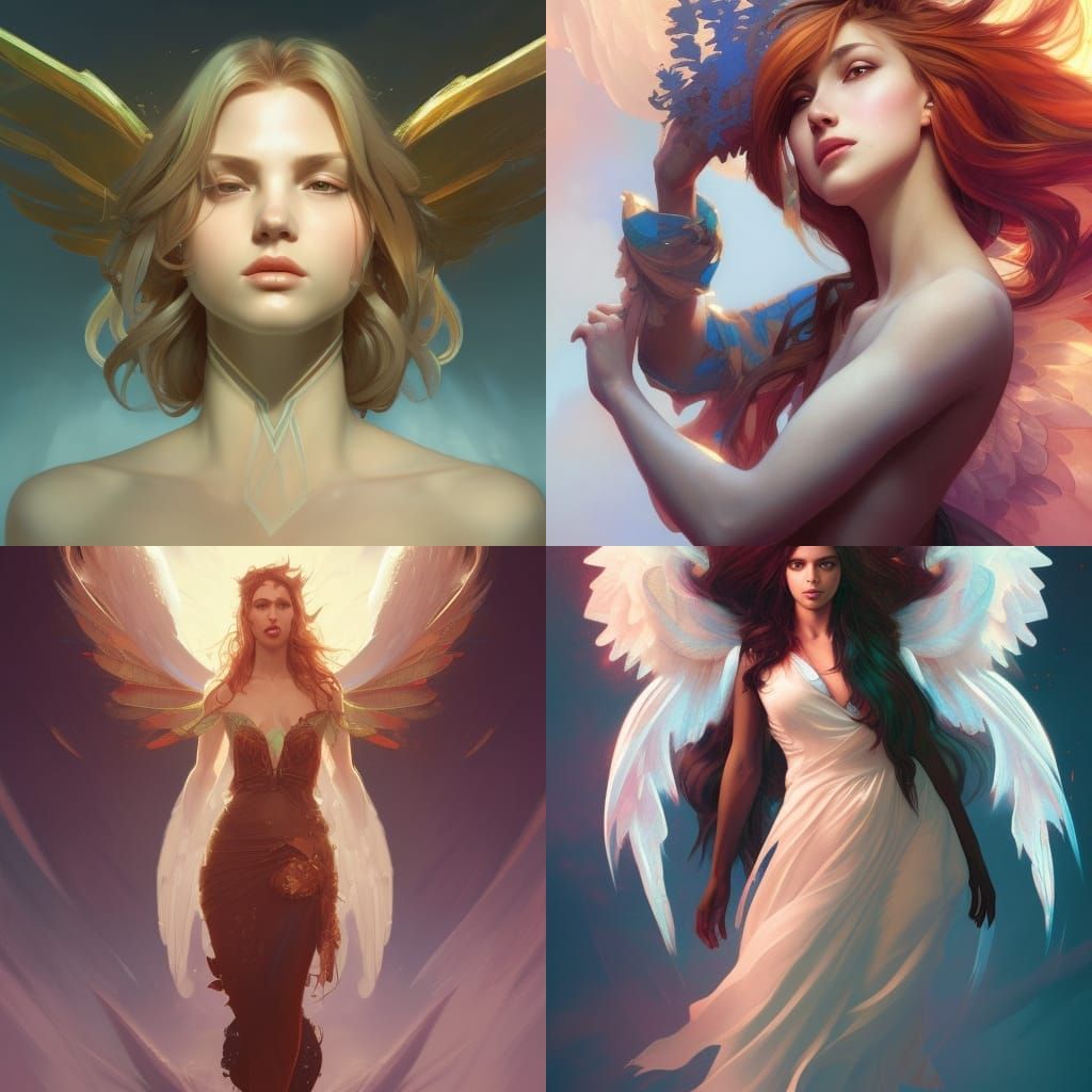 Angelic Portrait in High Fantasy Style