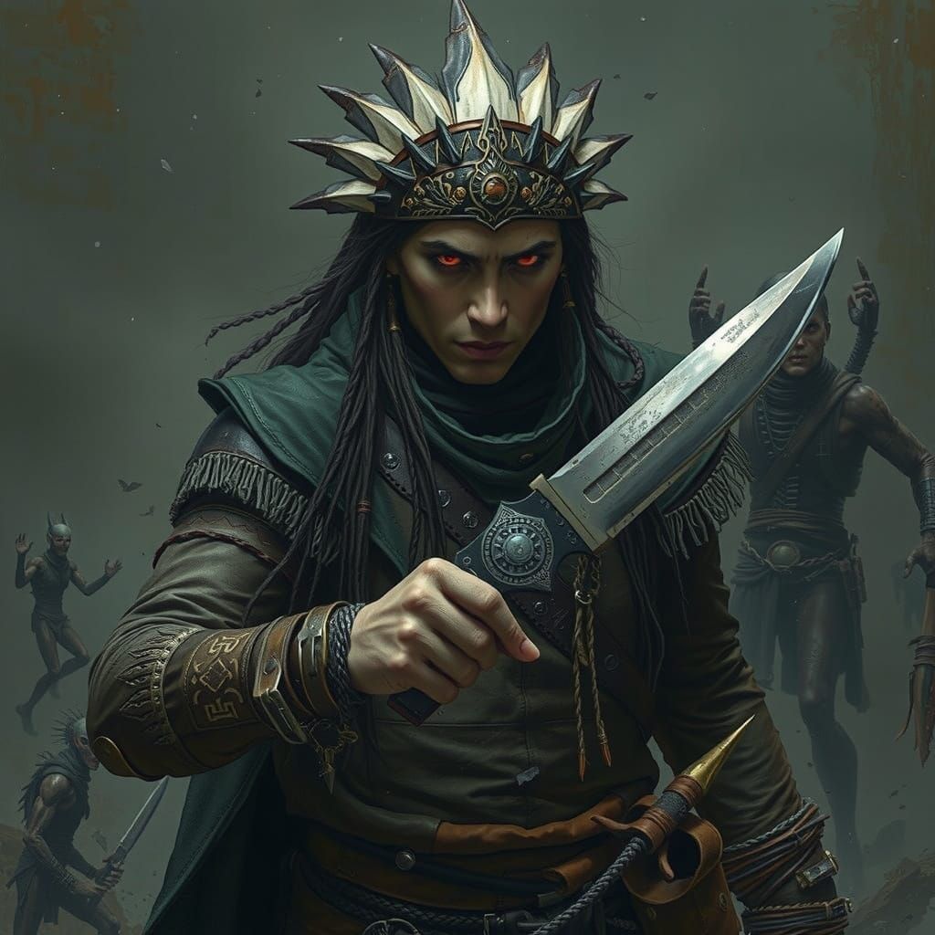 Native American Vampire Shaman vs Aliens in Dark Fantasy