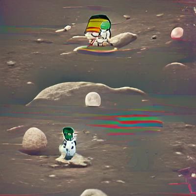 Astronaut Marvin on a Barren Moon