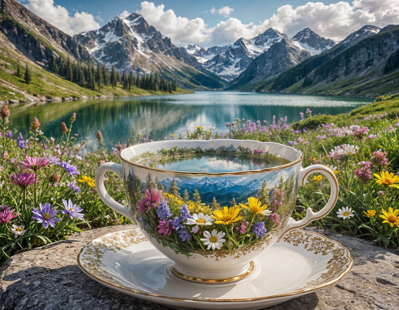 Mountains in a Teacup: A Miniature Landscape