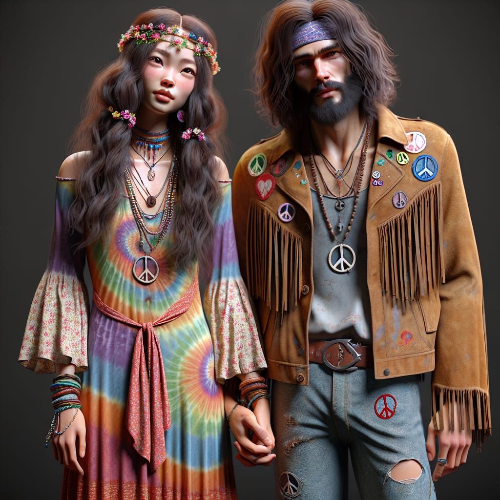 hippie couple