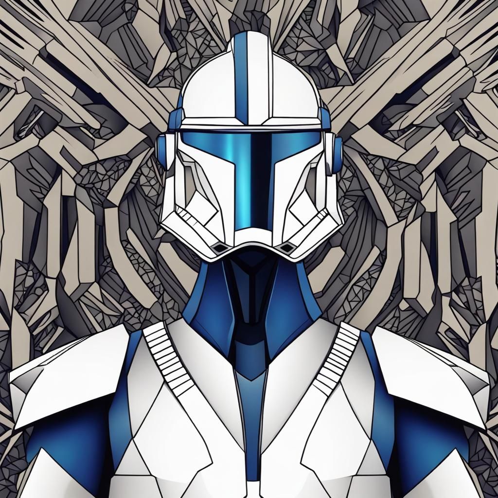 Clone Captain Rex with Abstract Fractal Design