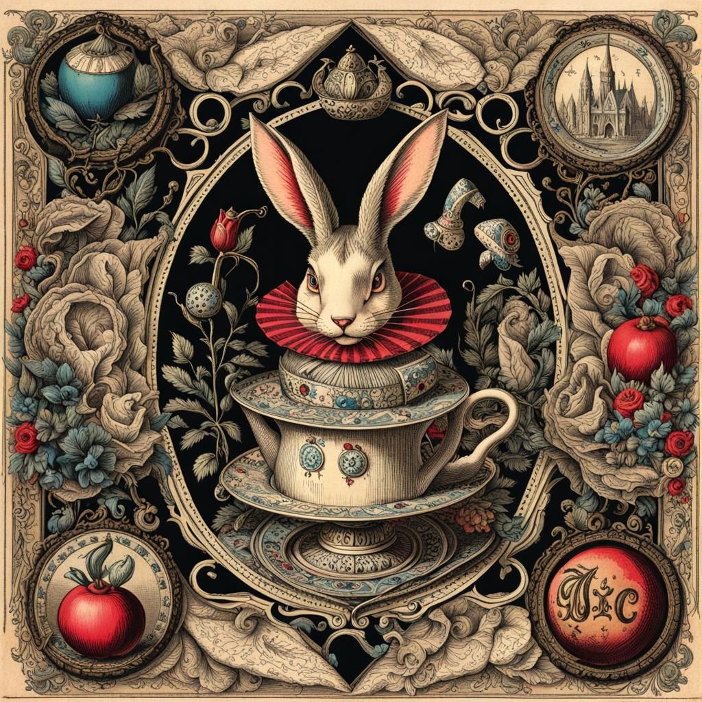 Gothic Alice in Wonderland Illustration
