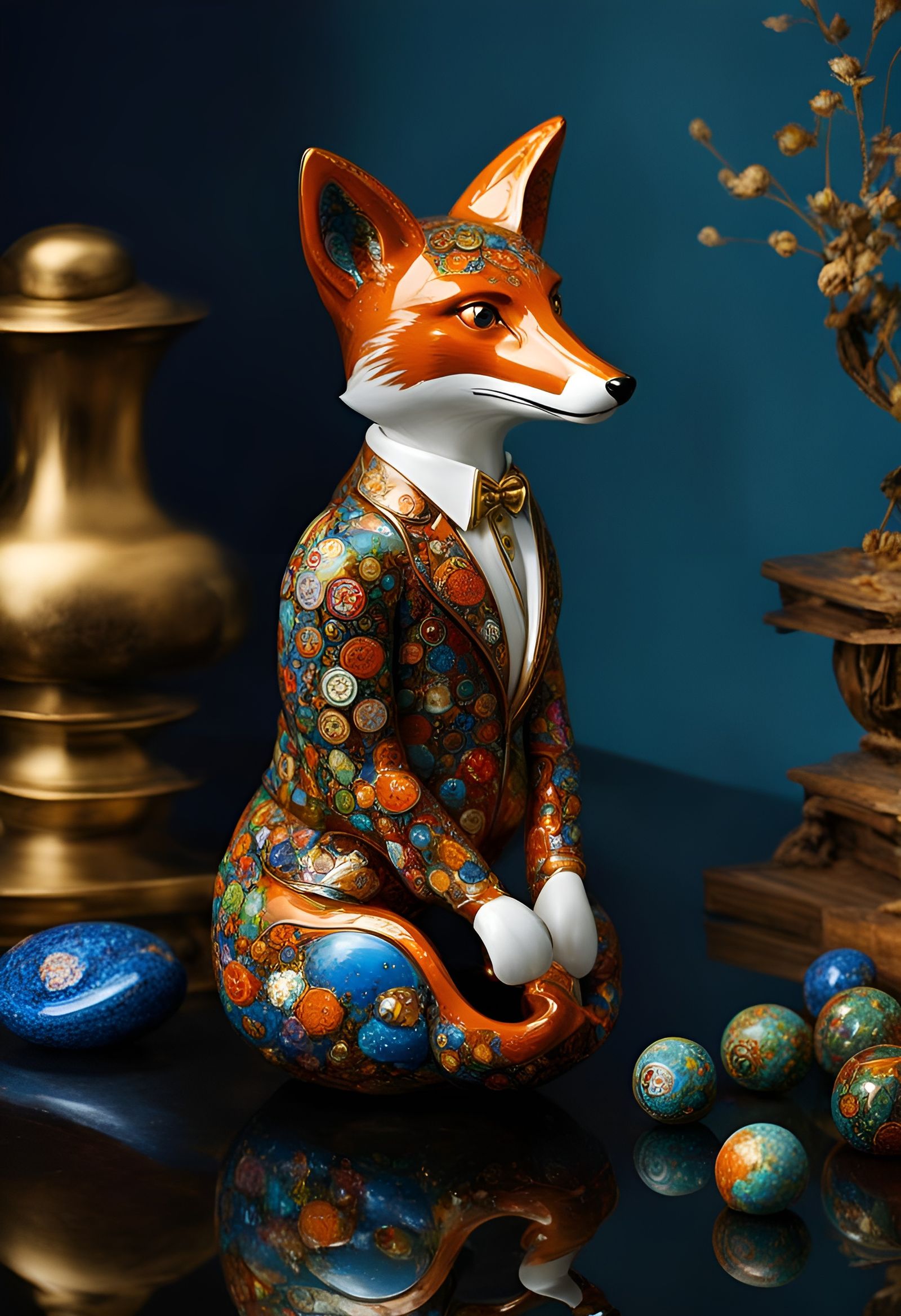 Fox figure. Exhibit No. 42 in the Museum of beautiful useless things.