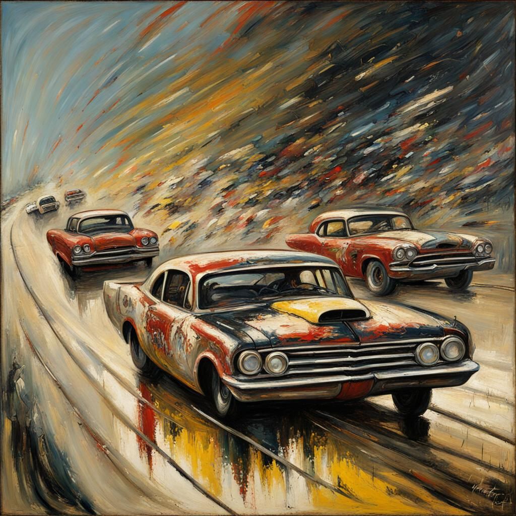 Drag Racing by Jackson Pollock