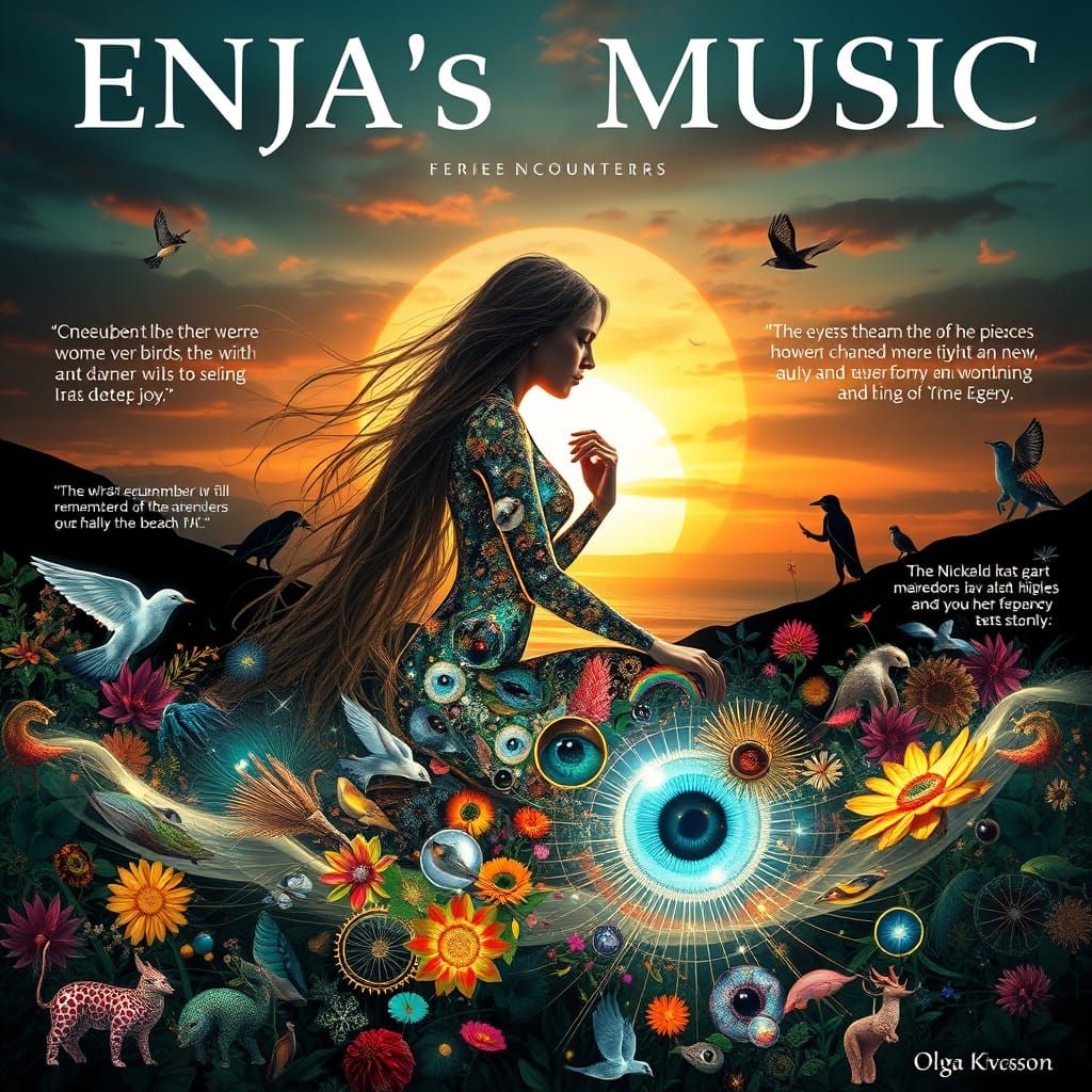 Ethereal Album Cover with Bio Art Collage