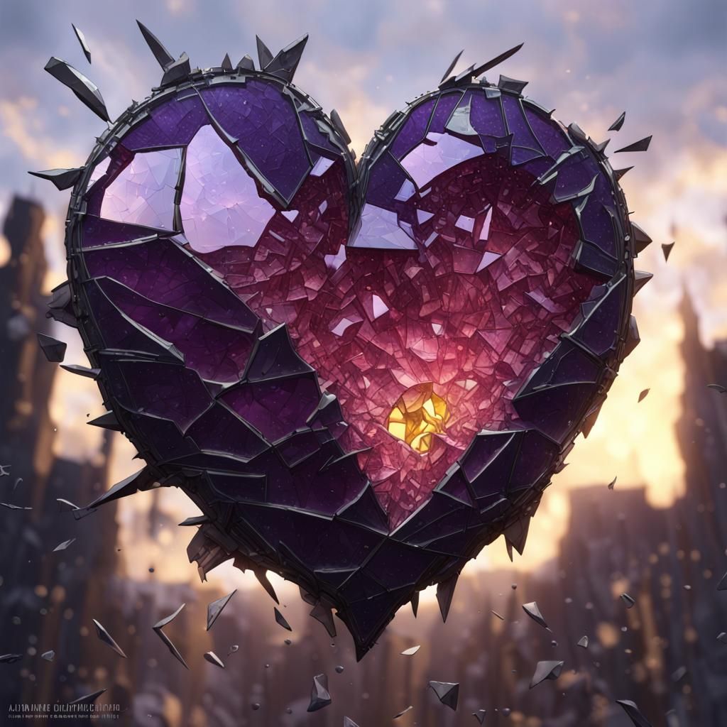 Shattered Glass Heart: Dark Fantasy Concept Art