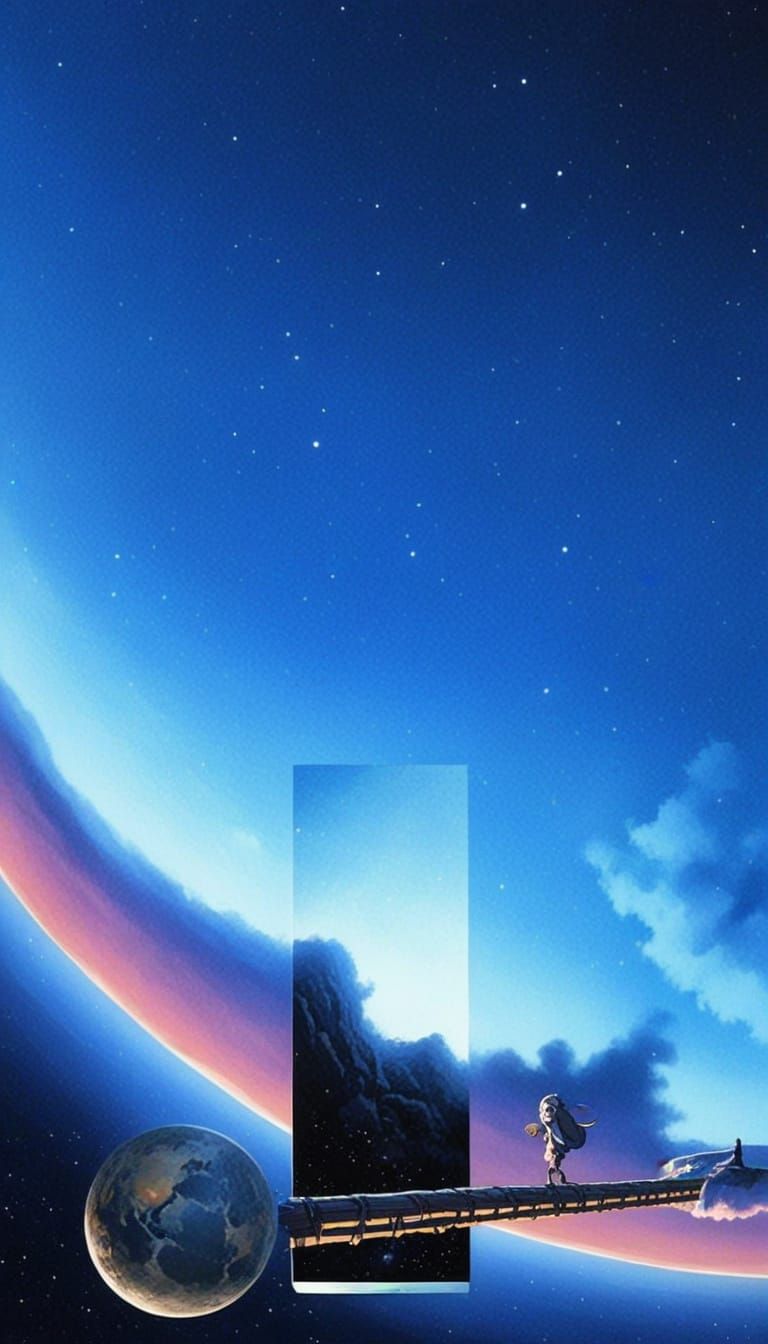 Whimsical Japanese Landscape in Traditional Ghibli Style