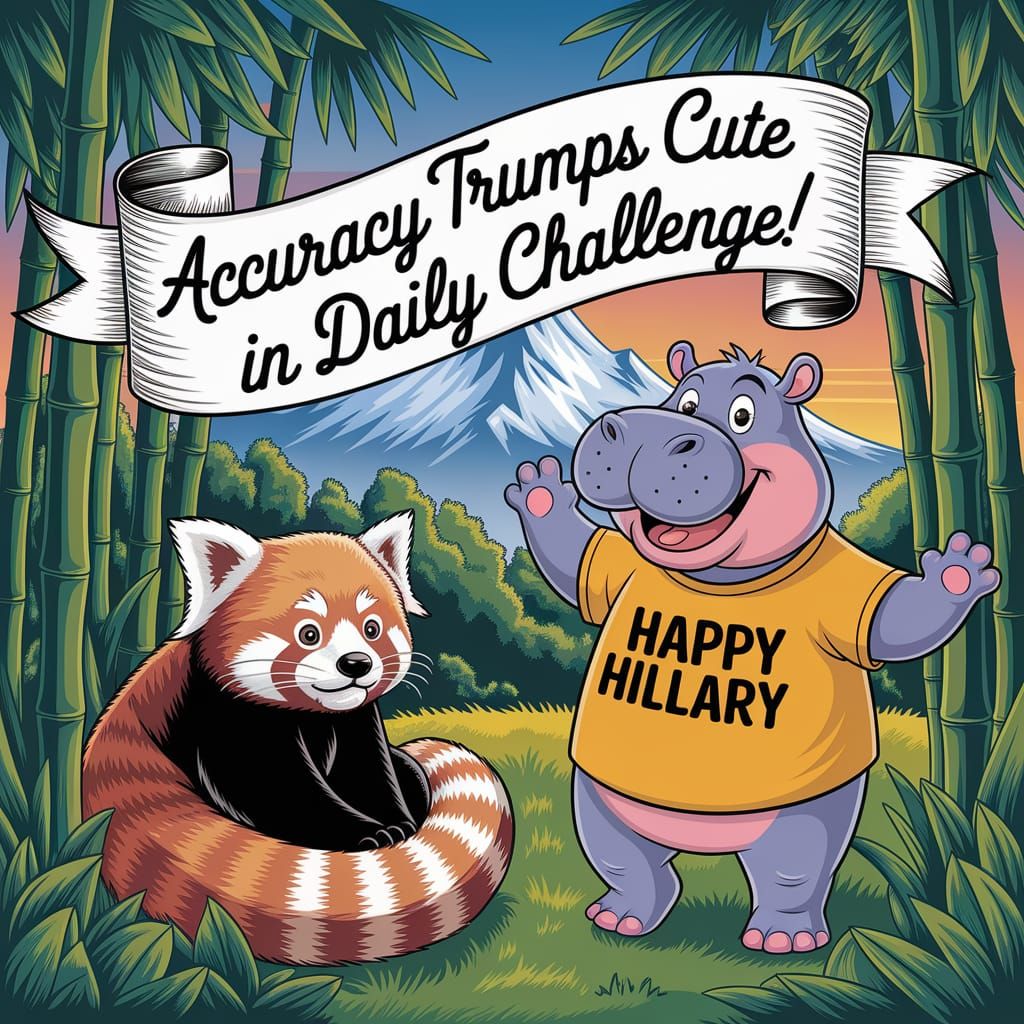 Red Panda & Hippo in Himalayas Digital Art