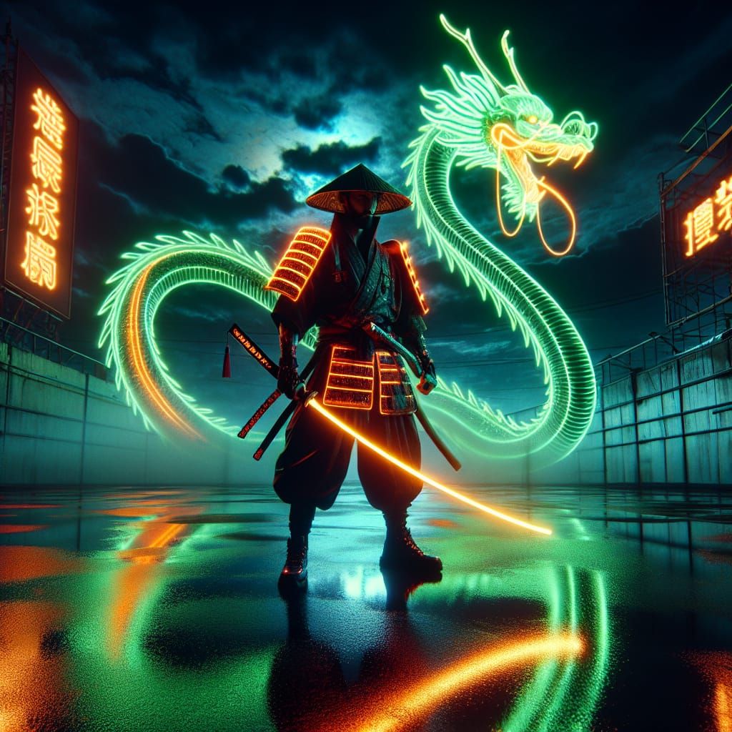 Neon Green and Neon Orange