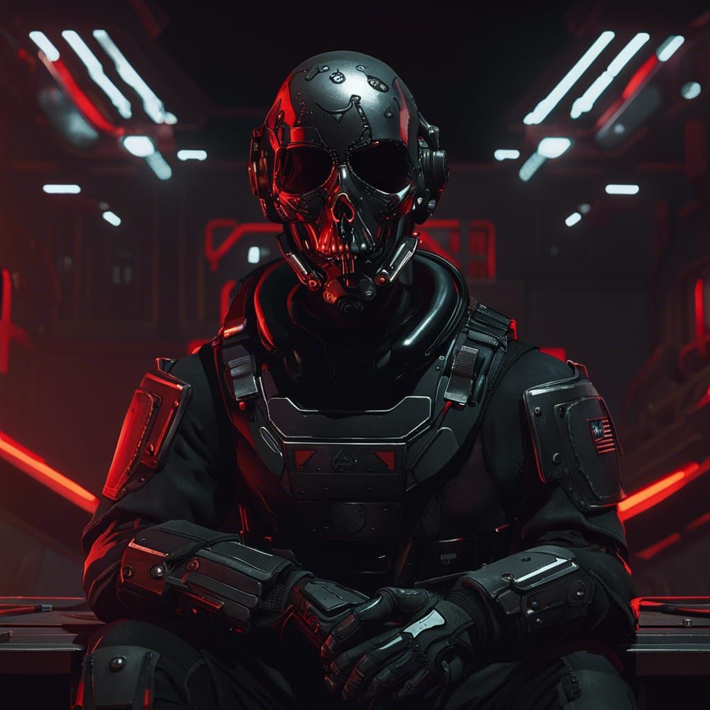 UNSC Soldier Portrait in Industrial Setting