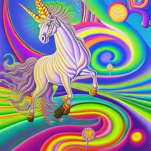 Space Unicorn in Candyland with Marshmallow Lasers