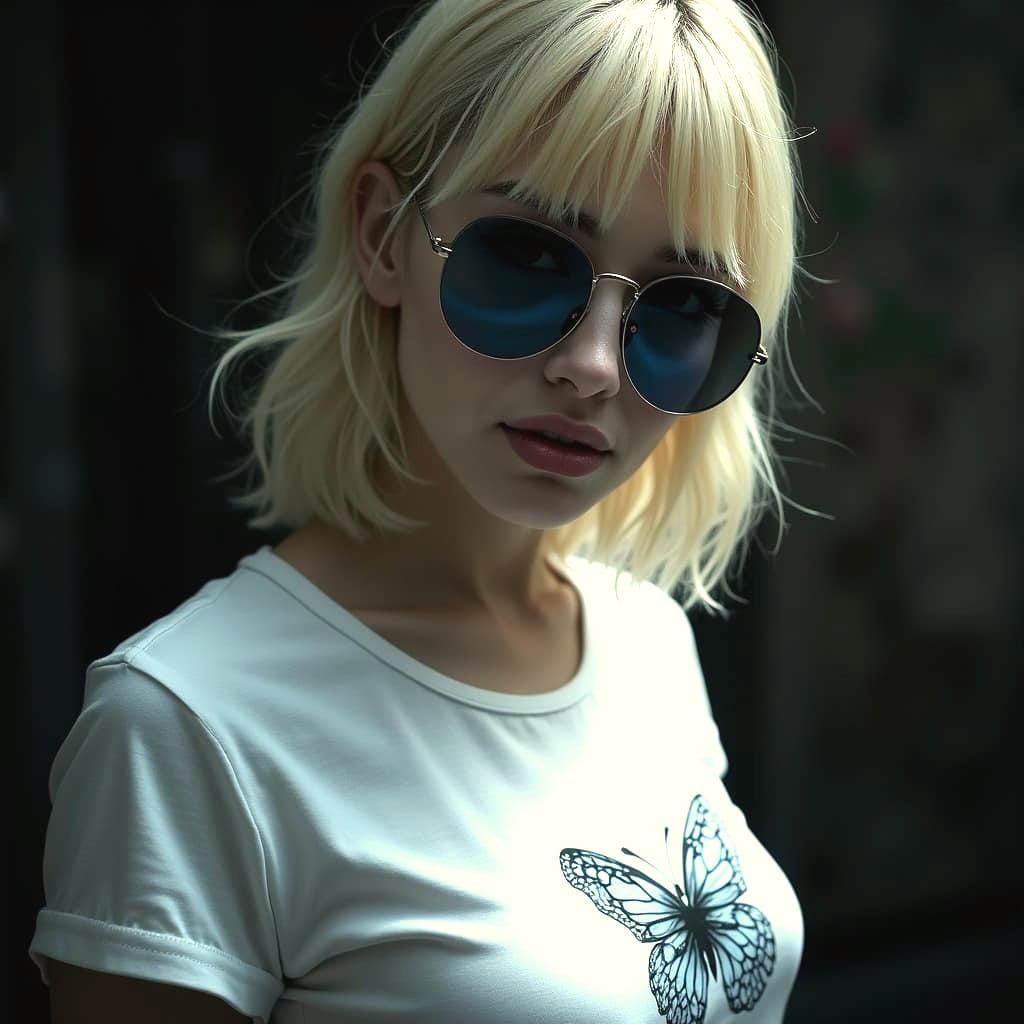 Femme Fatale in High-Contrast Black and White