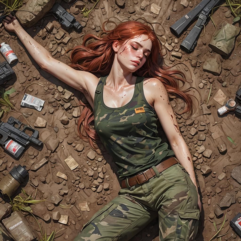 Captured Female Soldier (Redhead)