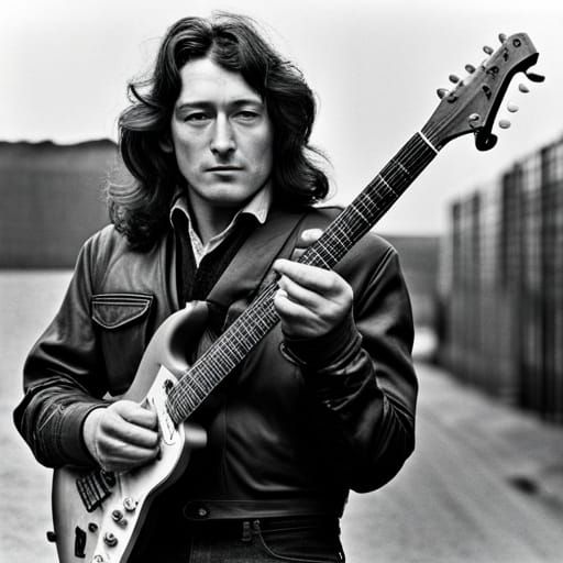 Rory Gallagher Portrait, AI Generated