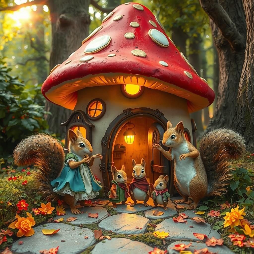 Mushroom House
Squirrel Family