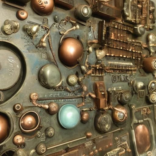 Futuristic Copper Sculpture at the Museum of New Media