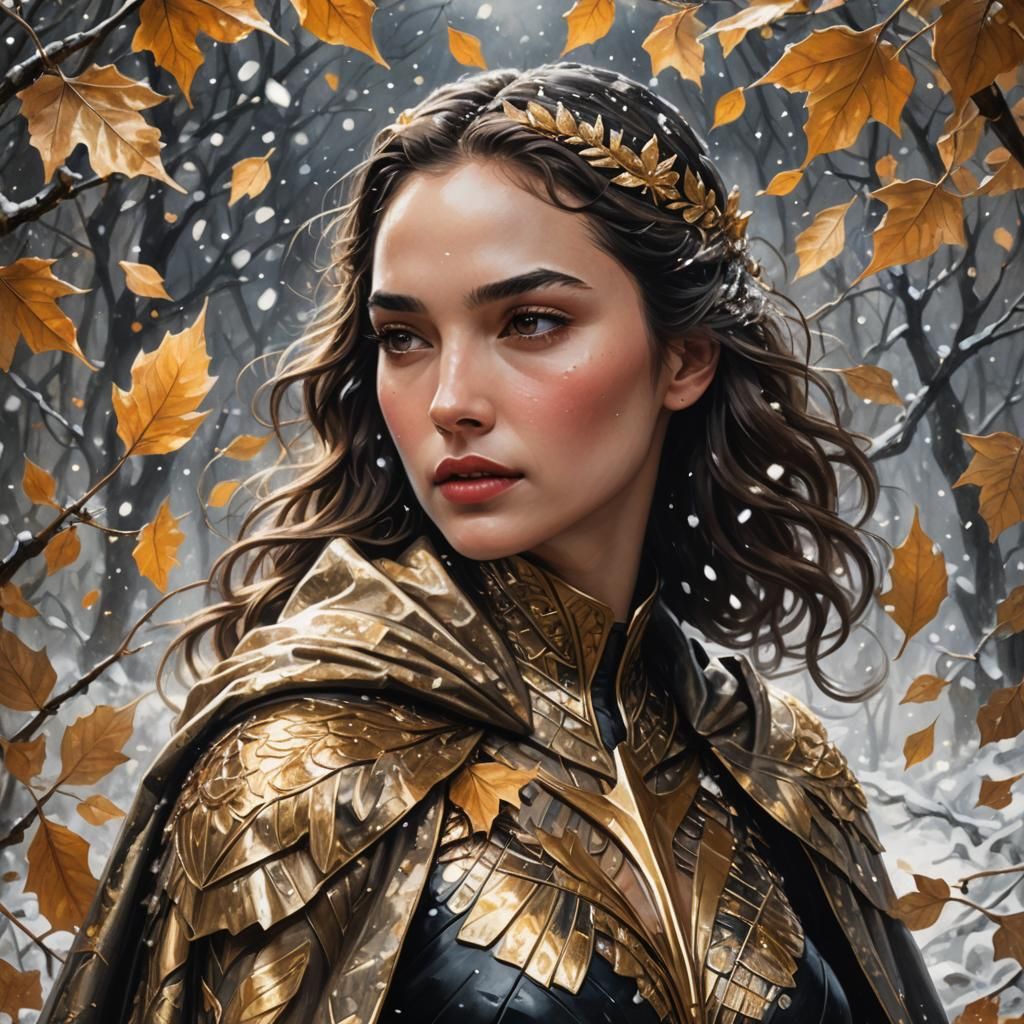 Mystical Lady in Surrealist Oil Painting