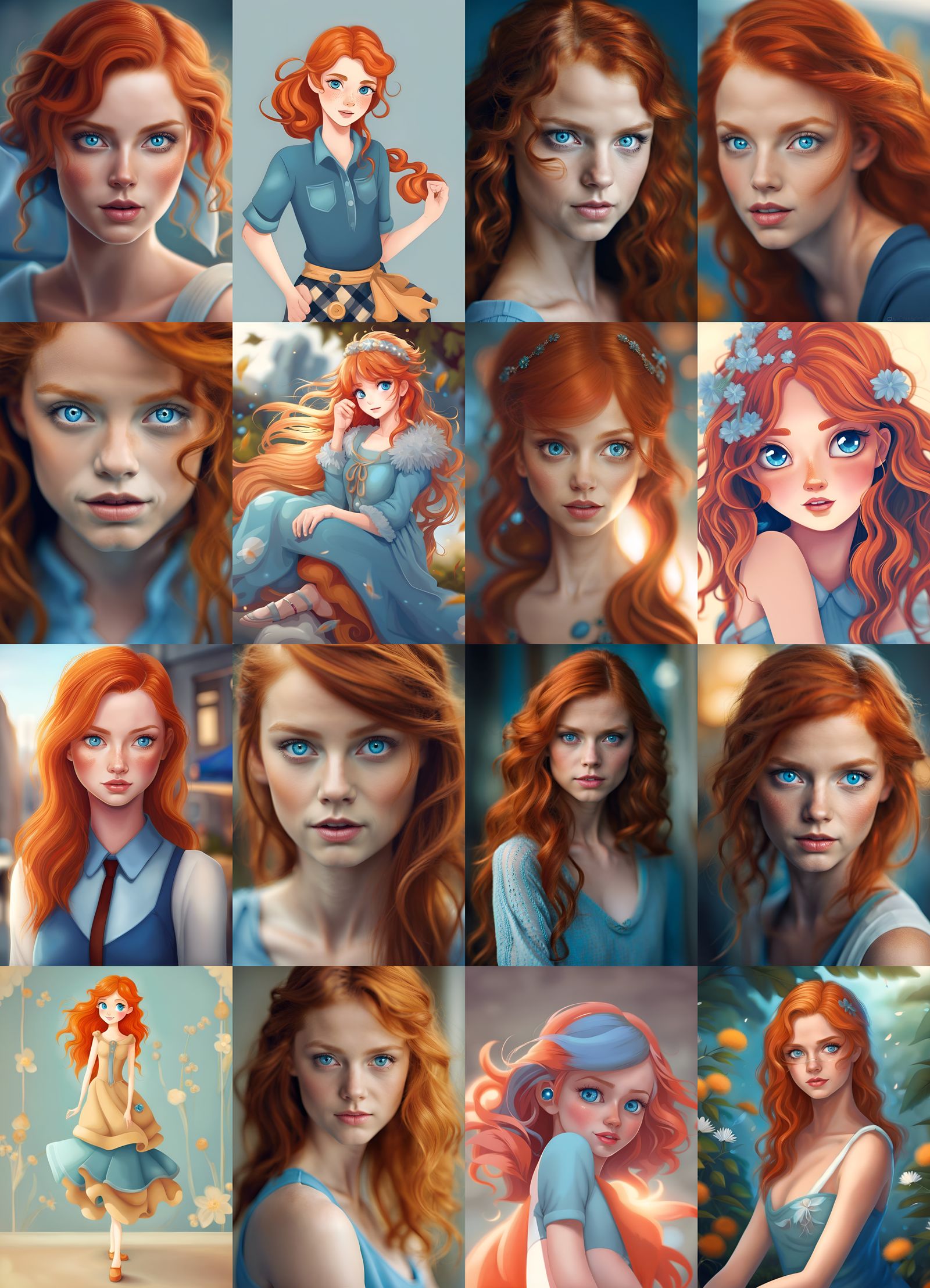 Blue-Eyed Ginger: A Digital Portrait