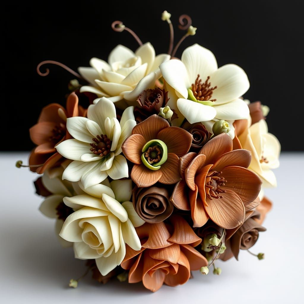 Chocolate Flower Bouquet in Whimsical Style