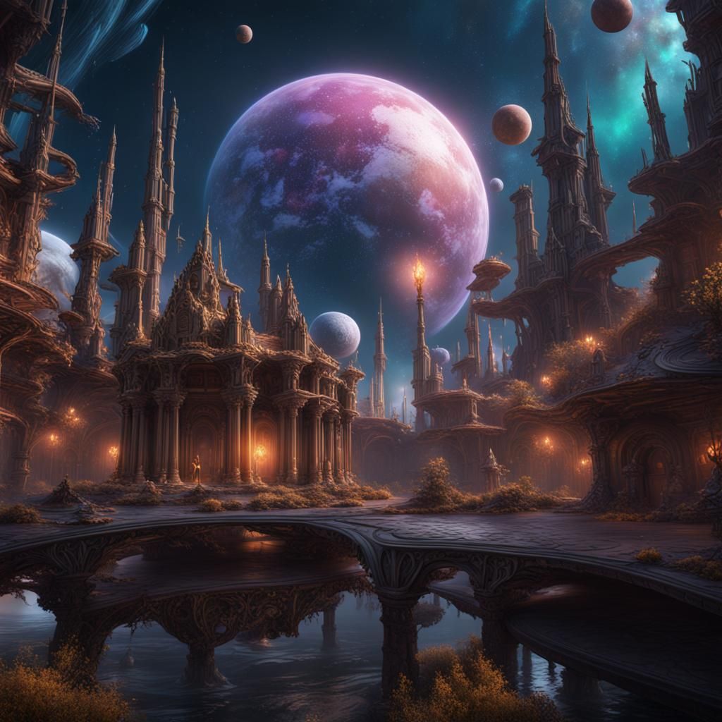 Universe in a Nutshell: Detailed Matte Painting