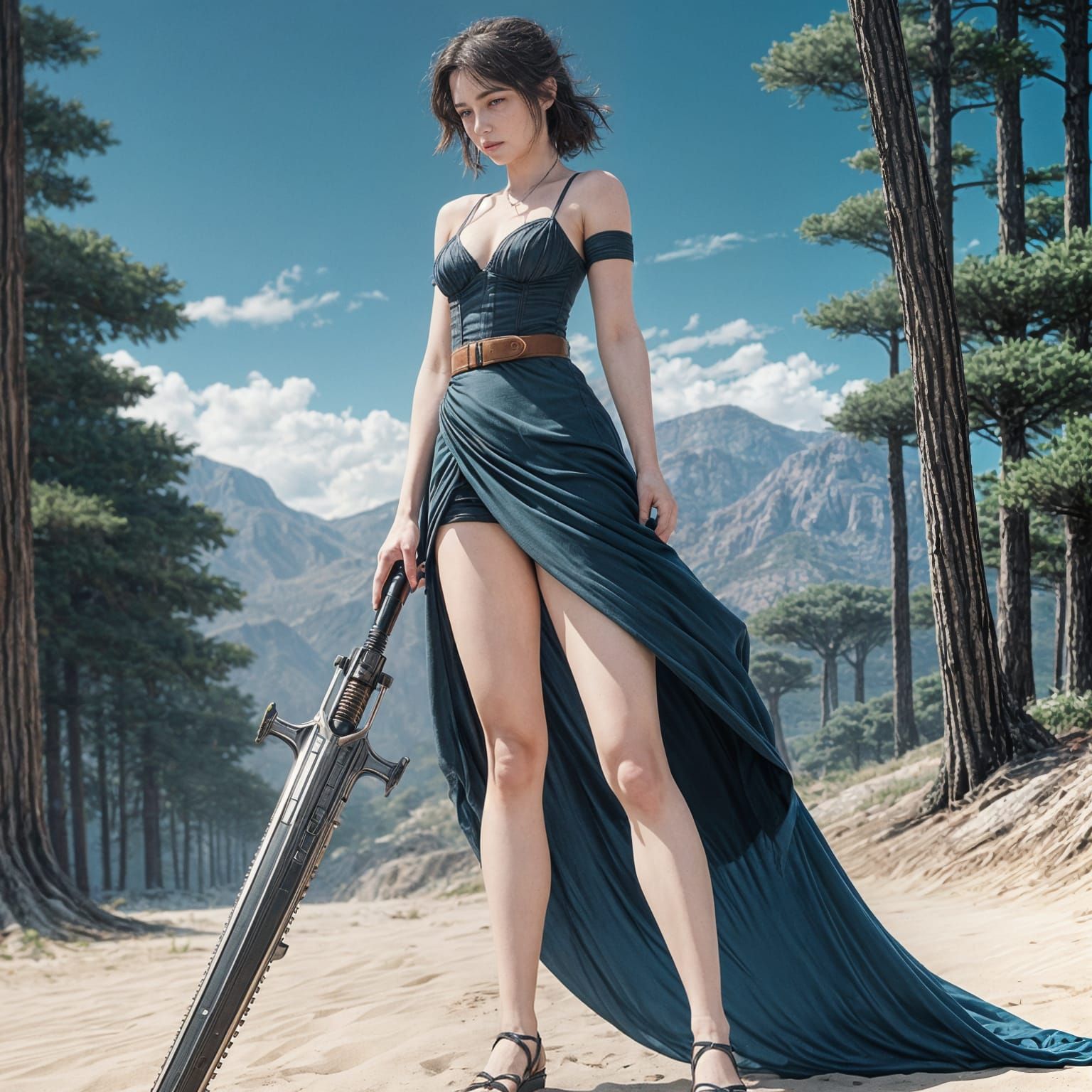 Cyberpunk Concept Art of a Mysterious Figure in 8K Resolutio...