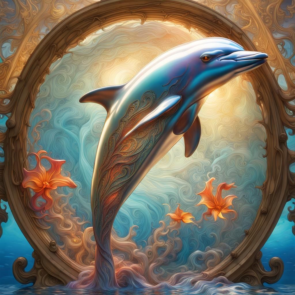 Glass Dolphin Leaps: A Fantasycore Masterpiece