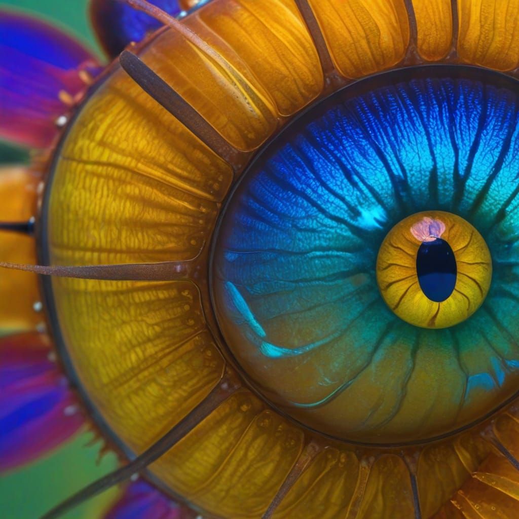 Mantis Shrimp Eye: Polypolarization Receptor Detail