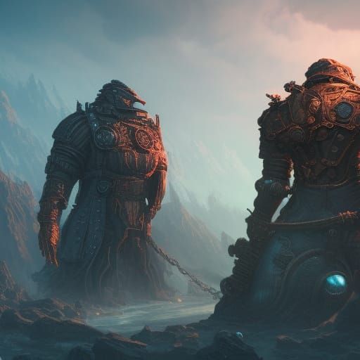 Detailed Matte Painting of Iron Hands