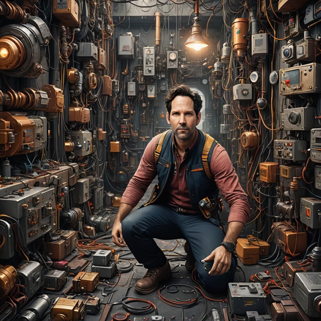 Paul Rudd as Electrician: Fantasy Concept Art